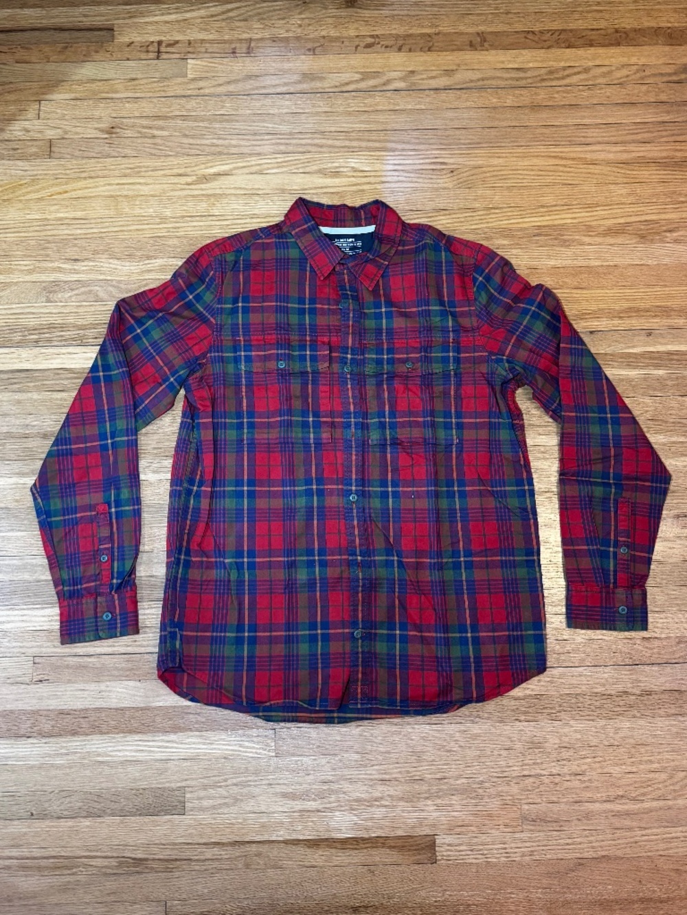 REI Wallace Lake Flannel Long Sleeve Button Down Red Plaid LT